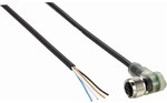 Кабель поліуретановий, 4-жильний, 2M, гніздо M12, кутовий типу WKC4. 4T-2/TXL