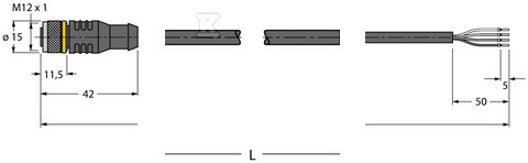 RKC4.4T-10/TXL PUR кабель, 4-жильний, - 6625505