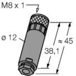 M8 female dismountable connector, straight, 3-PINS, screw terminal type SKPC3K