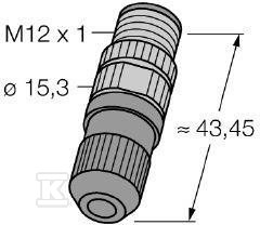 HAS8141-0 M12 dismantle connector, - 6905406