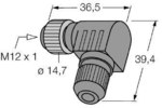 Złącze rozbieralne HA8241-0 M12, żeńskie, kątowe, 4-pinowe, terminal zamozacinający
