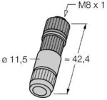 HA5131-0 M8 female dismountable connector, straight, 3-pin, open terminal.