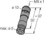 Złącze rozbieralne B5141-0 M8, żeńskie, proste, 4-pinowe, terminal lutowany