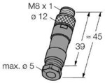 Złącze rozbieralne BS5141-0 M8, męskie, proste, 4-pinowe, terminal lutowany