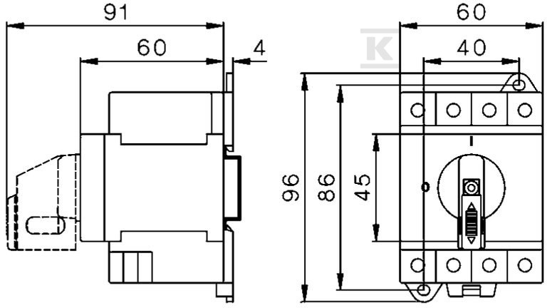 Separator PV 2 poli 25A LS25 SMA A2 DC - 004660061