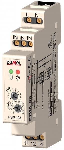 Bistable relay with timer 230V AC Type: - EXT10000065