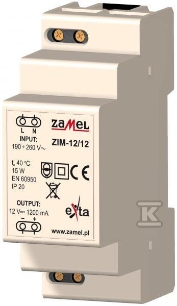 Zasilacz impulsowy 12V DC 1,2A TYP: - EXT10000159