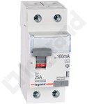 Residual current circuit breaker P302 2P 25A 100MA TYP AC TX3