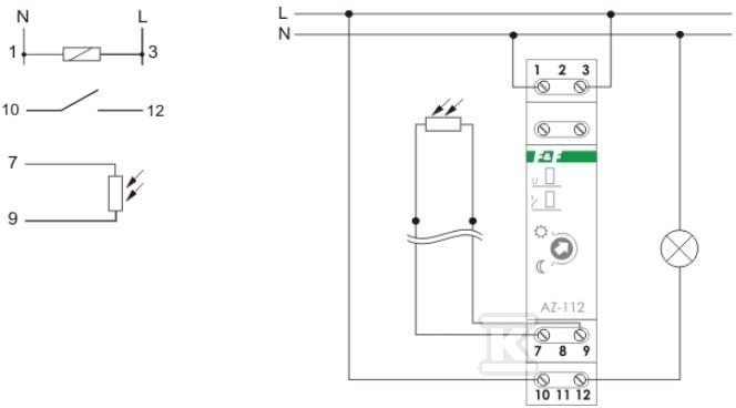 Automat zmierzchowy z zewnętrzną sondą - AZ-112-24V