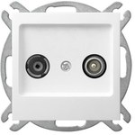 Pass-through RTV socket ZAP-10-dB, white, AS