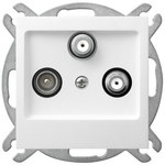 RTV-SAT socket with two SAT outputs, white, AS