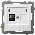 Розетка одинарна еквіпотенціальна, біла, AS