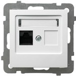 Single computer socket, cat.5e MMC, white, AS