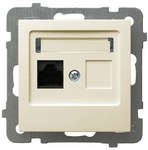 Single computer socket, cat.5e MMC, ecru, AS