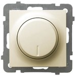 Dimmer push-turn pentru încărcături cu incandescență și halogen, ecru, AS