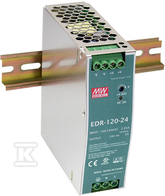 Alimentare pe șină DIN 120W 12V 10A - EDR-120-12