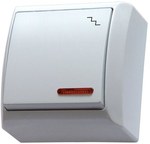 Łącznik schodowy z podświetleniem, N/T IP20, biały BIS