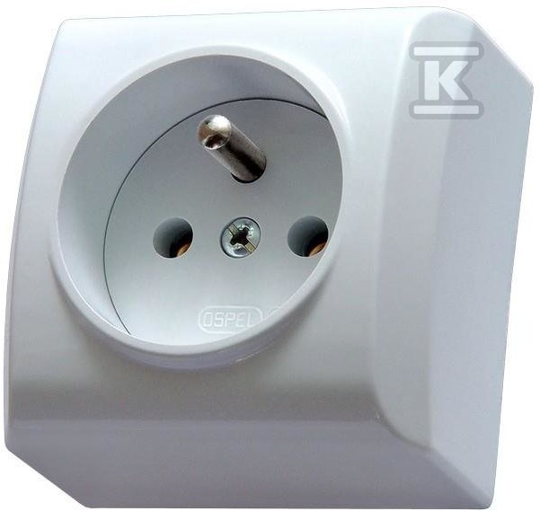 Single socket with ground, N/T IP20, - GN-1BZ/00