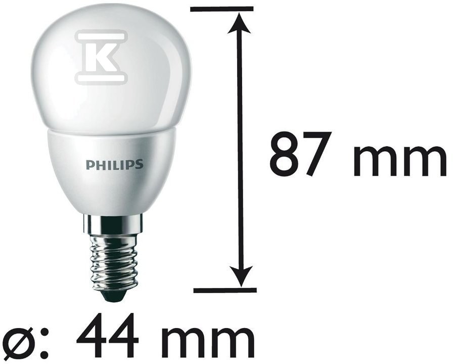 Żarówka LED kulka 4W=25W/827 E14 P45 - 8718291195627