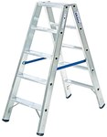 STABILO two-sided ladder with steps, 2x4 steps