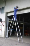 STABILO ladder with rungs, double-sided, 2x12 rungs