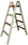 STABILO double-sided wooden ladder with 2x4 rungs