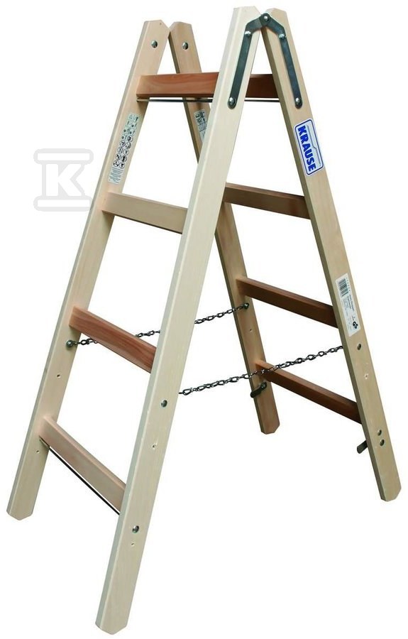 STABILO double-sided wooden ladder with - 170095