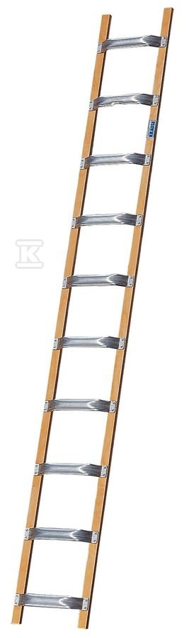 Wooden and aluminum roof ladder with 16 - 804242