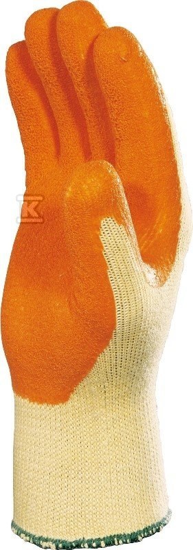 VE730 gloves orange latex size 9 - VE730OR09