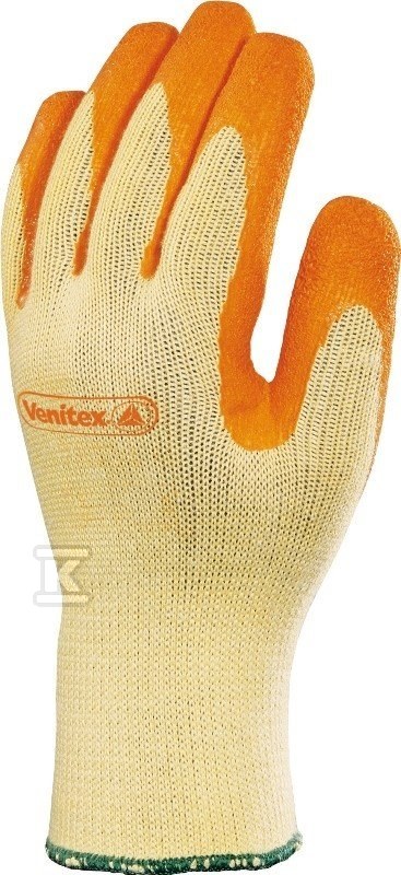 VE730 gloves orange latex size 9 - VE730OR09