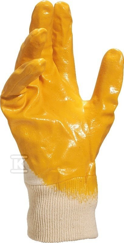 NIO15 Nitrile white and yellow gloves, - NI01509