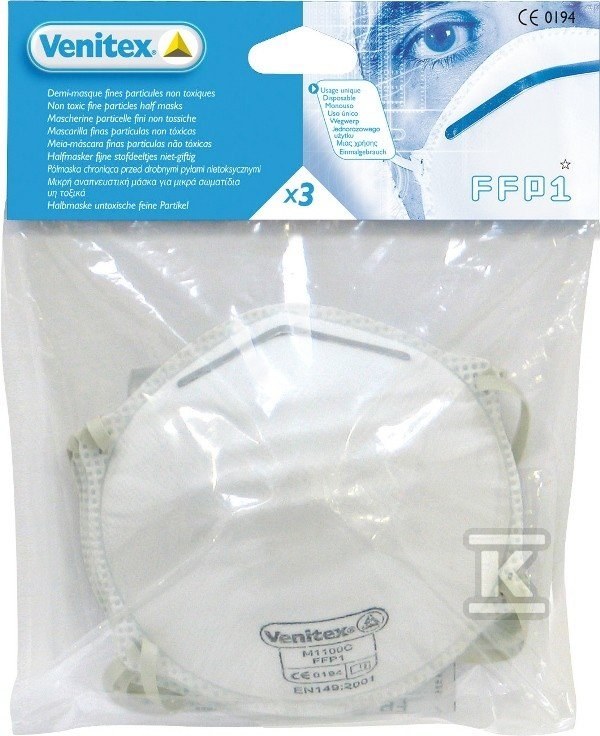 M3FP1 half mask with filter (3 pcs) - M3FP1