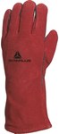 Welding gloves, cow split red 10