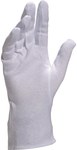 Текстильні рукавички з вибіленої бавовни міського крою білі 6