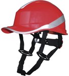 Будівельний шолом ABS, форма бейсболки, з системою регулювання ротора, від -20 градусів C до 50 градусів C- мм - LD - 440 VAC - електрична ізоляція (en50365) червоний регульований флуоресцентний