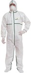 Hooded suit made of Deltatek 5000 fleece with sealed seams white M