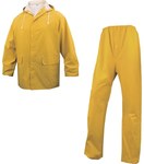 Set of anti-drainage: Sweatshirt + Pants made of polyester, PVC coated on both sides, yellow L.