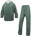 Set of counter-descents: Sweatshirt + Pants made of polyester, PVC coated on both sides, green L.