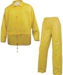 Set of rainproof: Sweatshirt + Pants made of PVC coated polyester yellow L