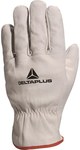 Natural cow grain leather gloves 7