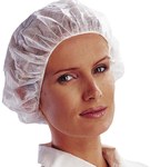 Cap made of non-woven polypropylene, pack. 100 pcs white universal