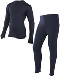 A set of non-flammable and antistatic underwear, navy blue 3XL