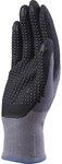 Трикотажні рукавички з поліаміду спандексу (100%), долоня з нітриловим покриттям, крапки з нітрилу, 15 швів чорний/сірий 9