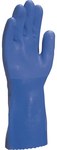 Рукавички ПВХ на вкладиші з джерсі стійкі до вуглеводнів довжина 30 см сині 8
