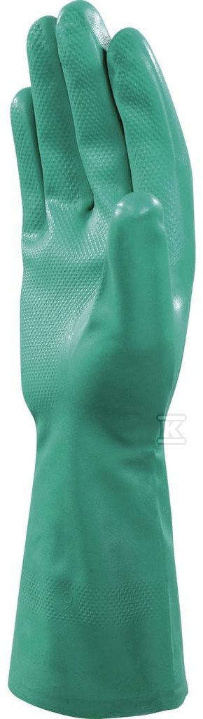 Nitrile gloves, flocked, length 33 cm, - VE801VE07