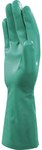 Nitrile gloves, flocked, length 33 cm, th. 0.40 mm green 7