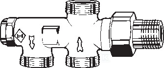 Rozdzielacz dwururowy Duolux DN15, z - 3801-02.000