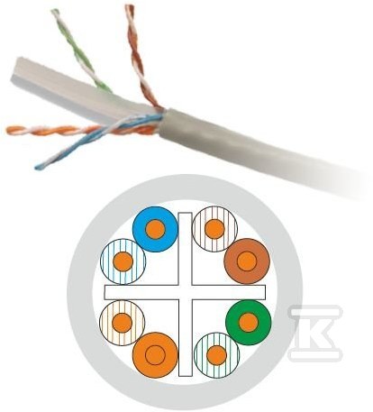 Przewód komputerowy UTP kabel kat.6 PVC - KIU6PVC305