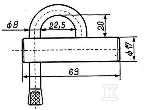 Kłódka energetyczna BKE-17T trójkąt - BKE-17T