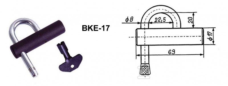 Kłódka energetyczna BKE-17P półksiężyc - BKE-17P